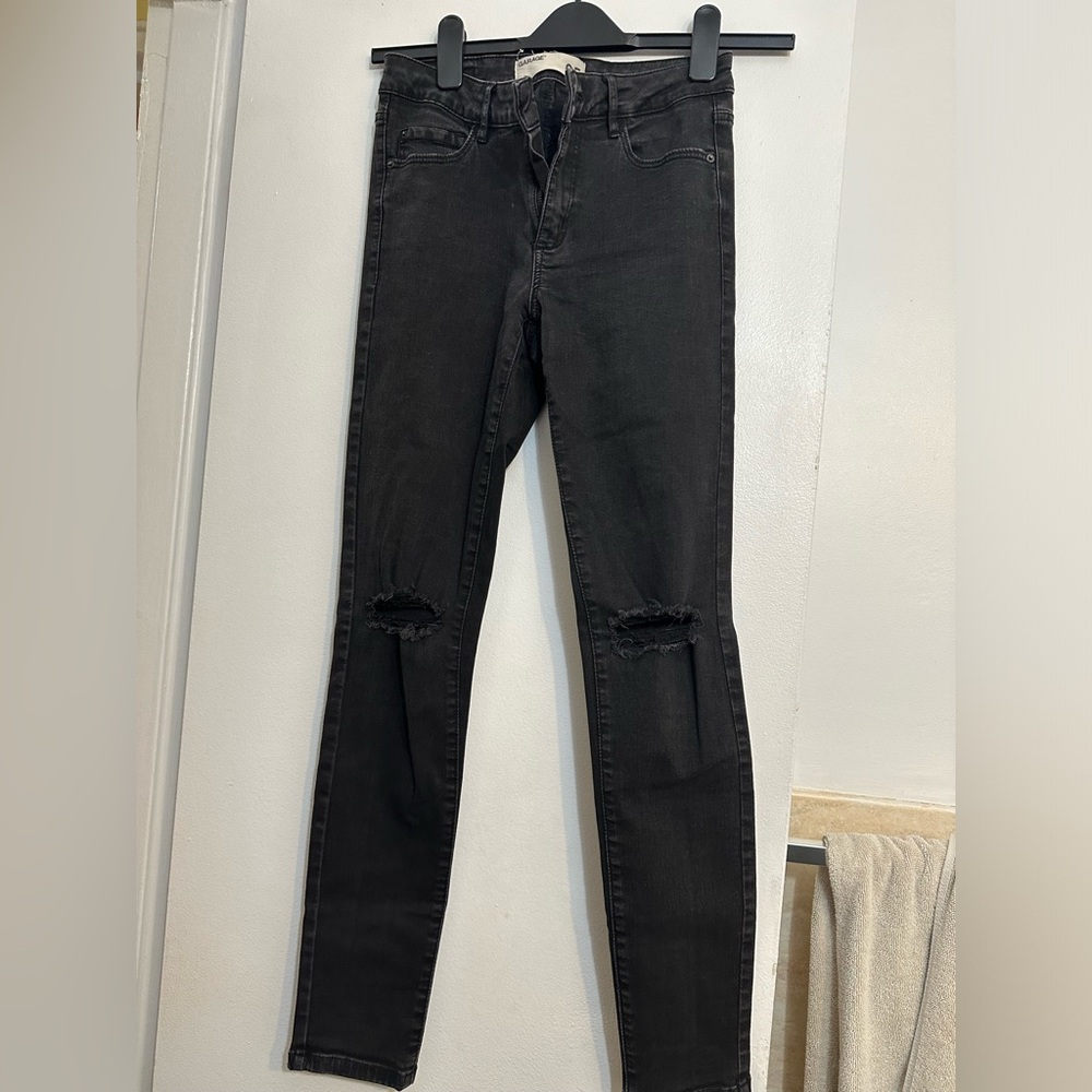 Garage Black ripped jeans